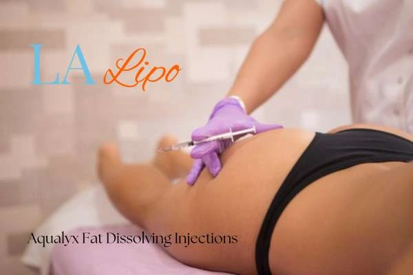 Woman having fat dissolving injections Blackheath on thighs