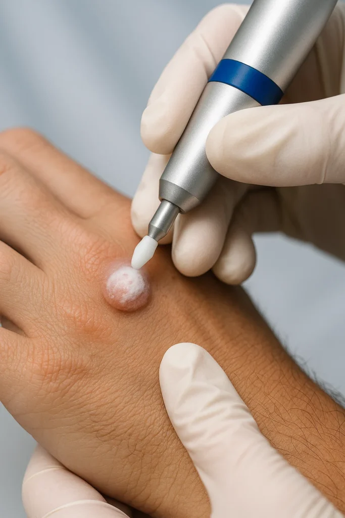 example of wart removal Blackheath using cryopen