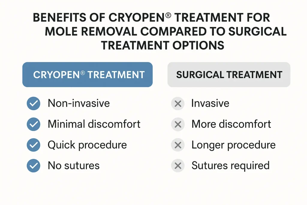 Benefits of facial mole removal Blackheath - call our team today to book a consultation