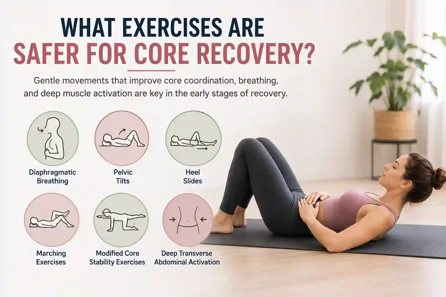 Which exercises may help diastasis recti Blackheath?